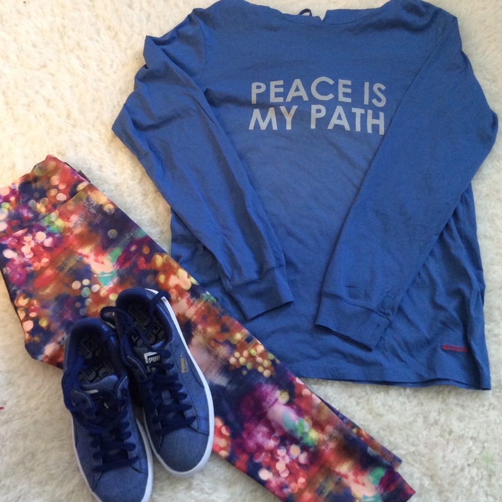 NWT Peace. Love World L/S hooded t-shirt.